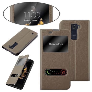 Lompakkokotelo LG K8 2016 Case (Ruskea)