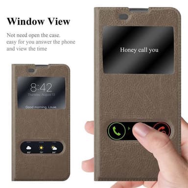 Lompakkokotelo LG K8 2016 Case (Ruskea)