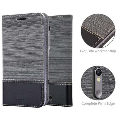 Motorola MOTO X3 Suojakuori Lompakkokotelo (harmaa)