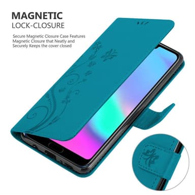 Honor 10 Suojakuori Lompakkokotelo (Sininen)