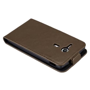 Sony Xperia SP Suojakuori Lompakkokotelo (Ruskea)