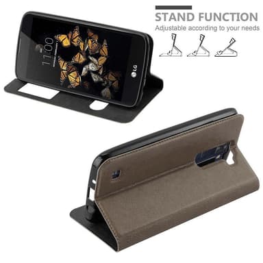 Lompakkokotelo LG K8 2016 Case (Ruskea)