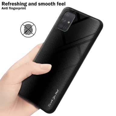 Samsung Galaxy A71 4G Suojakuori Kotelo (Musta)