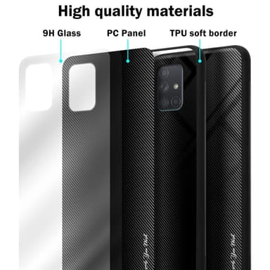 Samsung Galaxy A71 4G Suojakuori Kotelo (Musta)