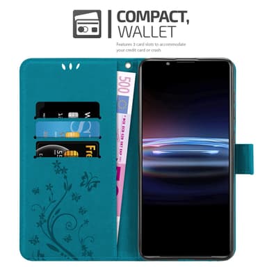Sony Xperia PRO-I Suojakuori Lompakkokotelo (Sininen)