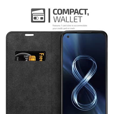 Asus ZenFone 8 Suojakuori Lompakkokotelo (Punainen)