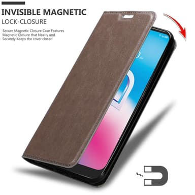 Alcatel 3L 2020 Suojakuori Lompakkokotelo (Ruskea)
