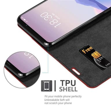 MEIZU 16S Suojakuori Lompakkokotelo (Punainen)