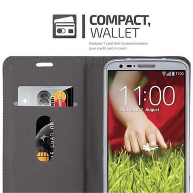 LG G2 Suojakuori Lompakkokotelo (harmaa)