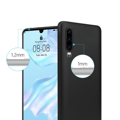 Huawei P30 Suojakuori Kotelo (Musta)