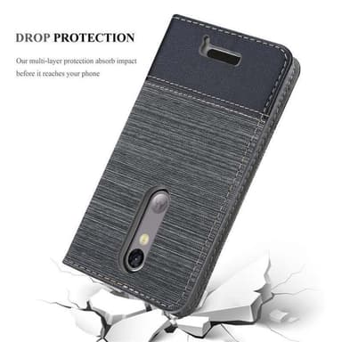 Motorola MOTO X3 Suojakuori Lompakkokotelo (harmaa)