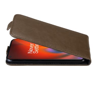 OnePlus Nord 2 5G Suojakuori Lompakkokotelo (Ruskea)