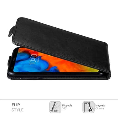 LG Q STYLUS Suojakuori Lompakkokotelo (Musta)