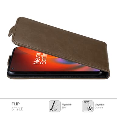 OnePlus Nord 2 5G Suojakuori Lompakkokotelo (Ruskea)
