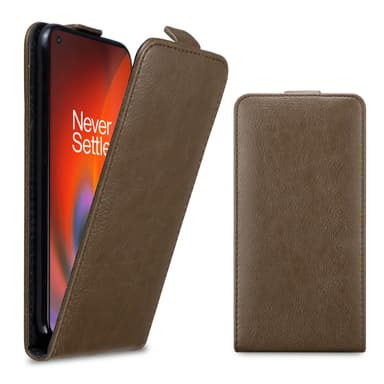 OnePlus Nord 2 5G Suojakuori Lompakkokotelo (Ruskea)