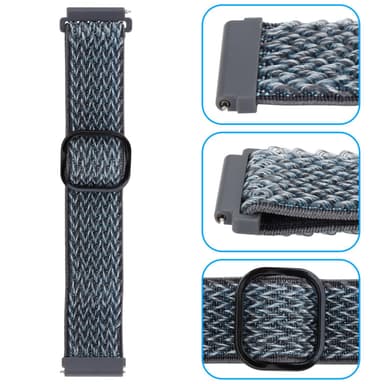 Kellon ranneke Nylon 22 mm Galaxy Gear S3 / Gear 2