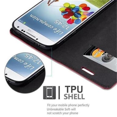 Samsung Galaxy S4 Suojakuori Lompakkokotelo (Punainen)