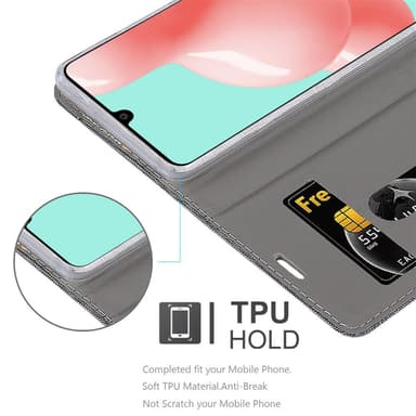 Samsung Galaxy A41 Suojakuori Lompakkokotelo (harmaa)