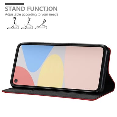 Google PIXEL 4A Suojakuori Lompakkokotelo (Punainen)