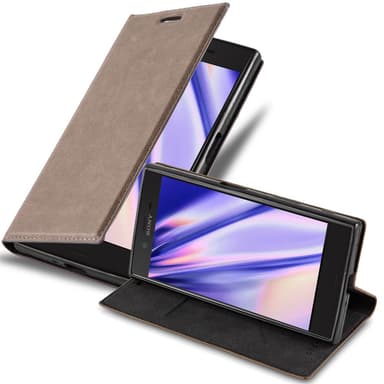 Sony Xperia XZ / XZs Suojakuori Lompakkokotelo (Ruskea)