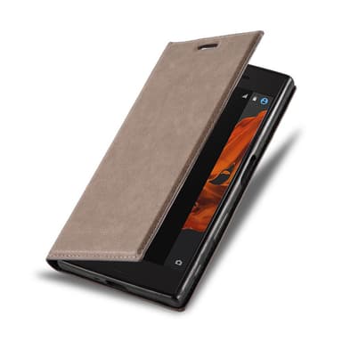 Sony Xperia XZ / XZs Suojakuori Lompakkokotelo (Ruskea)