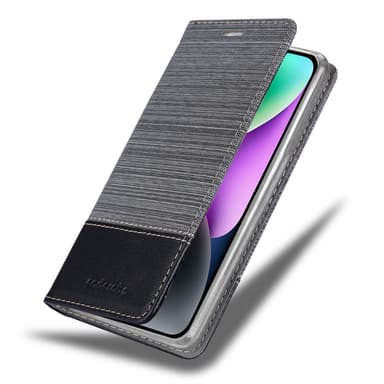 iPhone 14 Suojakuori Lompakkokotelo (harmaa)