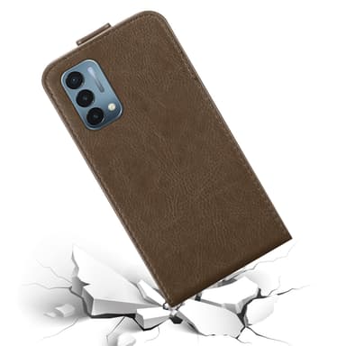 OnePlus Nord N200 5G Suojakuori Lompakkokotelo (Ruskea)