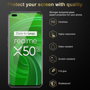 Realme X50 PRO Näytönsuoja Karkaistu lasi Suojakalvo