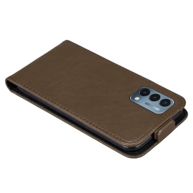 OnePlus Nord N200 5G Suojakuori Lompakkokotelo (Ruskea)