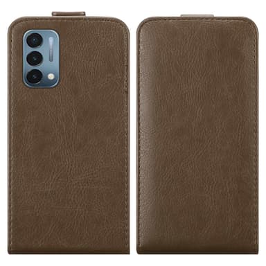 OnePlus Nord N200 5G Suojakuori Lompakkokotelo (Ruskea)