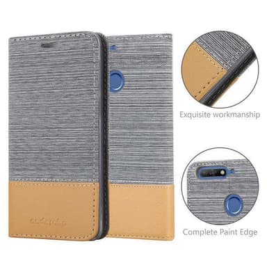Huawei Y6 PRIME Suojakuori Lompakkokotelo (harmaa)