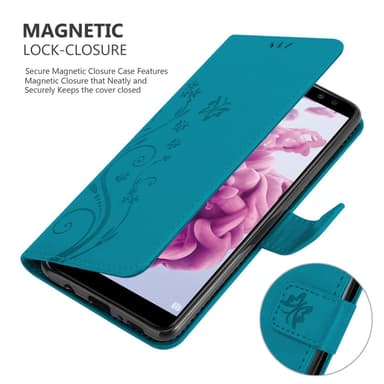 Huawei MATE 10 LITE Suojakuori Lompakkokotelo (Sininen)
