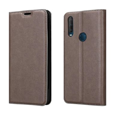 Alcatel 3L 2020 Suojakuori Lompakkokotelo (Ruskea)