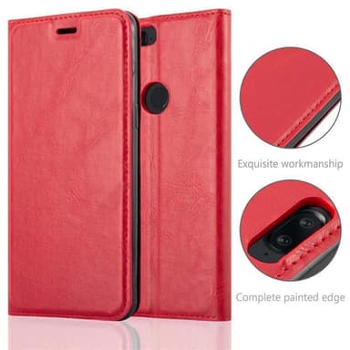 OnePlus 5T Suojakuori Lompakkokotelo (Punainen)
