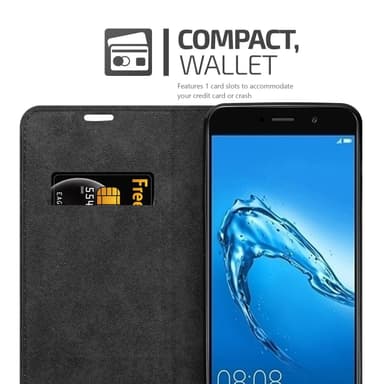 Huawei Y7 PRIME 2017 Suojakuori Lompakkokotelo (Ruskea)