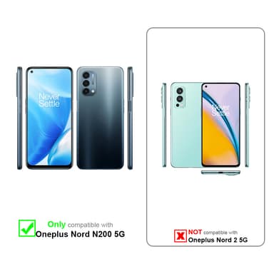 OnePlus Nord N200 5G Suojakuori Lompakkokotelo (Musta)
