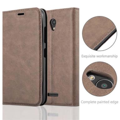 Lenovo A PLUS Suojakuori Lompakkokotelo (Ruskea)