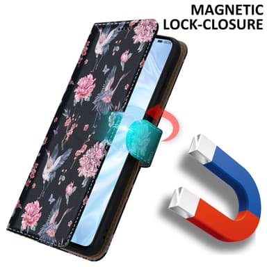 Huawei P30 Suojakuori Lompakkokotelo (Musta)
