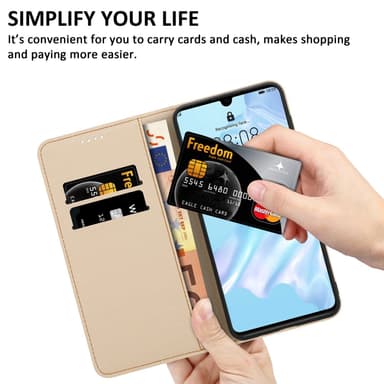 Huawei P30 Suojakuori Lompakkokotelo (Musta)
