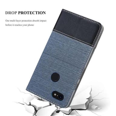 Google PIXEL 3 Suojakuori Lompakkokotelo (Sininen)