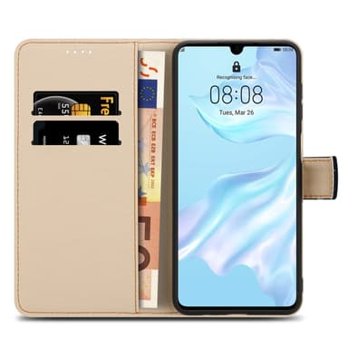 Huawei P30 Suojakuori Lompakkokotelo (Musta)