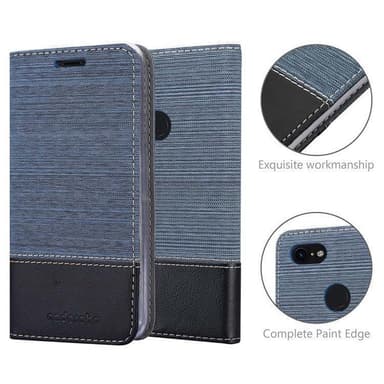 Google PIXEL 3 Suojakuori Lompakkokotelo (Sininen)