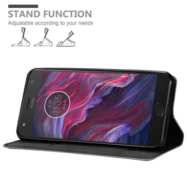 Motorola MOTO X4 Suojakuori Lompakkokotelo (harmaa)