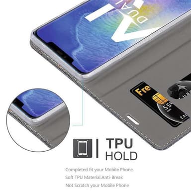 Huawei MATE 20 PRO Suojakuori Lompakkokotelo (harmaa)