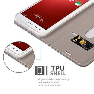 ZTE Blade S6 Suojakuori Lompakkokotelo (harmaa)
