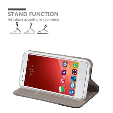 ZTE Blade S6 Suojakuori Lompakkokotelo (harmaa)