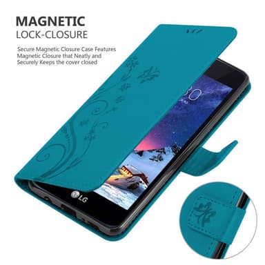LG K8 2017 Suojakuori Lompakkokotelo (Sininen)