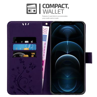 iPhone 13 MINI Suojakuori Lompakkokotelo (Violetti)