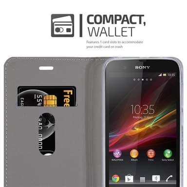 Sony Xperia Z Suojakuori Lompakkokotelo (Sininen)