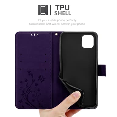 iPhone 13 MINI Suojakuori Lompakkokotelo (Violetti)